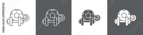 Sports line glyph icon style in white and black background