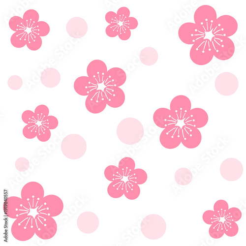Pink Sakura Cherry Blossom Floral Frame Illustration
