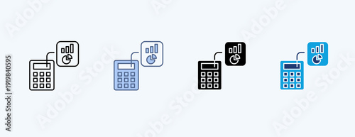 Accounting Multiple Icon Illustration Vector
