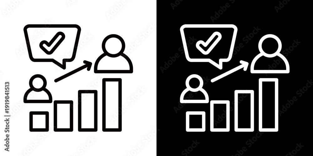 Ταπετσαρία Escalation Icon Of Line Black And White Style