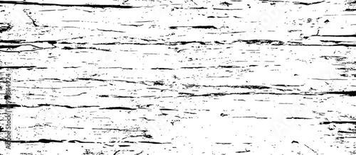 Distressed Wooden Surface Black and White Vector Background Grunge Texture