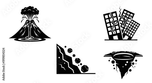 Natural Disasters Volcano Earthquake Tornado Hurricane.
