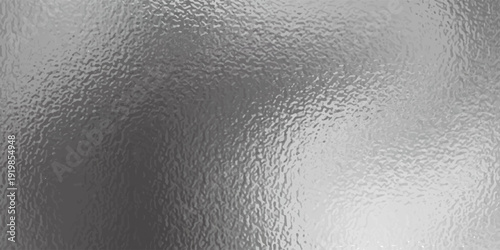 Shiny foil or silver metallic pattern. Texture of transparent, matte white and grey frosted glass, blur effect. Stained glass decorative background with glitter effect.