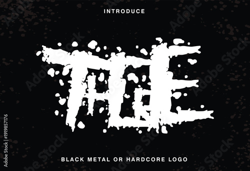 Death Metal, black metal, metal, punk, gothic, y2k, streetwear Rock Horror typeface Logo	