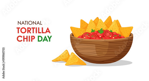 A bowl of tortilla chips with strawberries on National Tortilla Chip Day, a celebration of a popular Mexican snack.