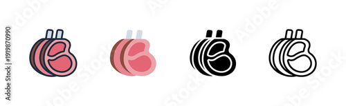 Lamb Halal Sacrifice Livestock Agriculture Outline Glyph Flat Filled Line