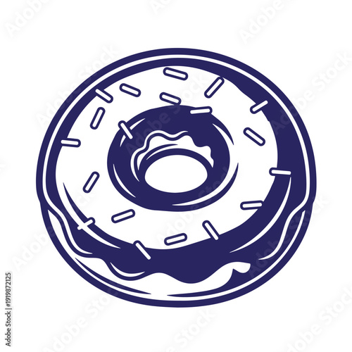 donut with melted chocolate icing and sprinkles on top one sweet treat