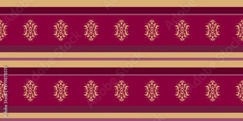 Damask Nature Pattern Background Illustration For Cover, Banner, Notes. Aesthetic Background. Damask Pattern Background. Seamless background.