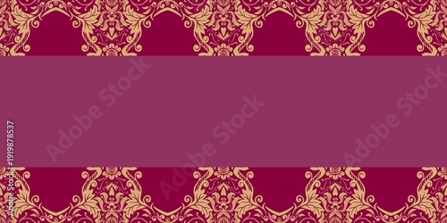 Damask Nature Pattern Background Illustration For Cover, Banner, Notes. Aesthetic Background. Damask Pattern Background. Seamless background.