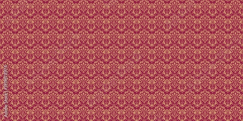 Damask Nature Pattern Background Illustration For Cover, Banner, Notes. Aesthetic Background. Damask Pattern Background. Seamless background.