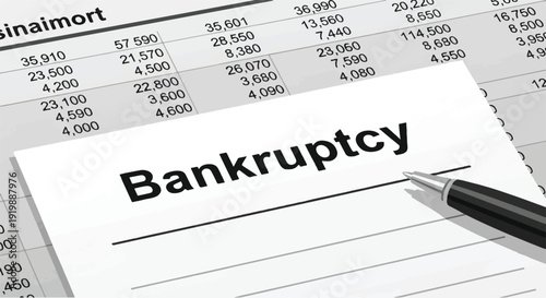 Insolvency Declaration Document Detailing Financial Hardship and Economic Challenges, Representing Business Failure and Personal Debt Restructuring