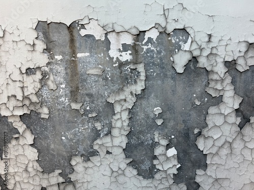Картината върху платно Close-up of Peeling Paint on a Weathered Wall