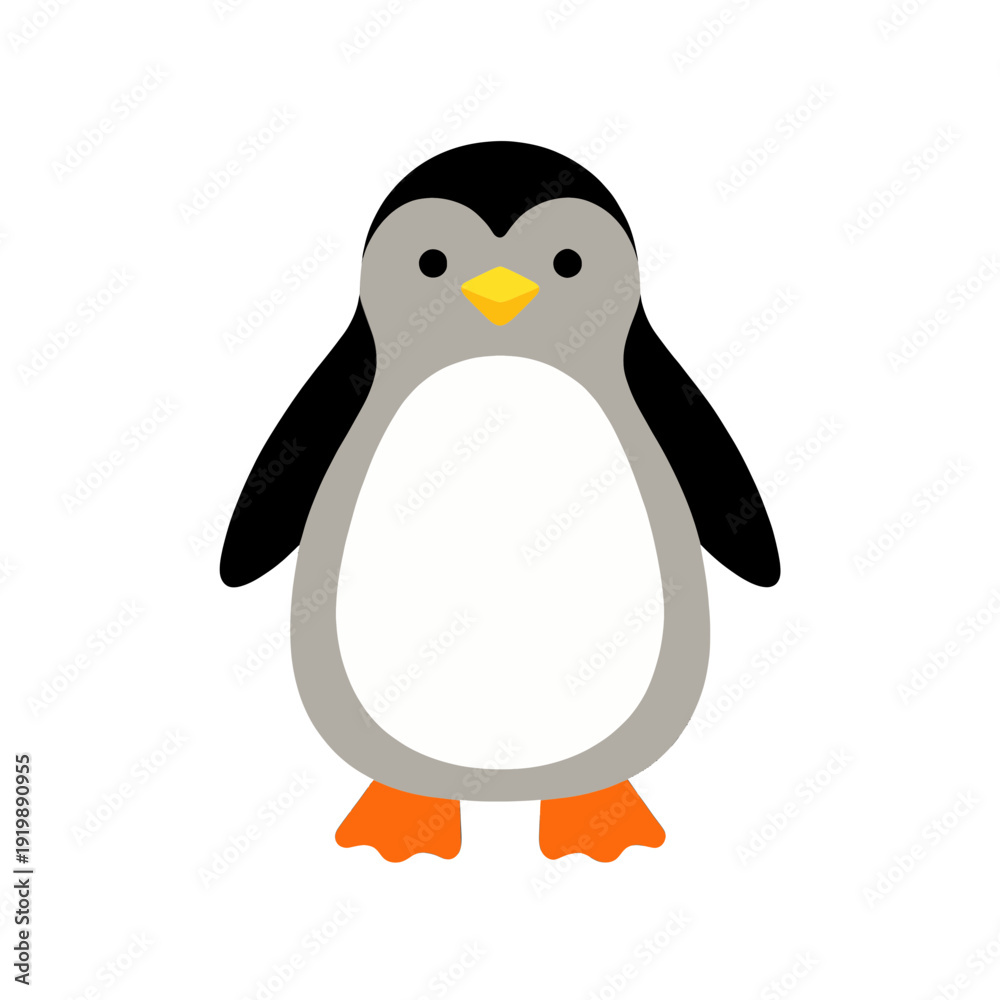 Fototapeta premium Penguin Animal Icon Flat Design Vector Illustration