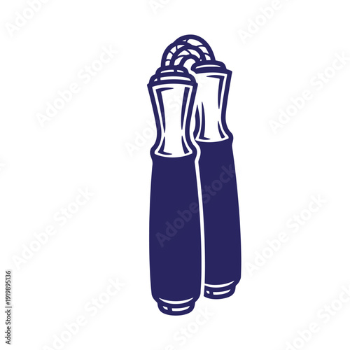 Jump rope handles with rope on top for fitness exercise and physical activity fun  healthy lifestyle