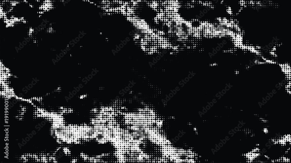 Φωτογραφία Dark abstract texture background with black distressed dots on transparent grid