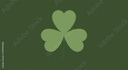 Lucky green four leaf clover on dark background symbol of good fortune and irish heritage