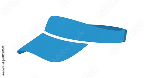 Bright blue sport visor, ideal headwear for individuals engaged in active outdoor pursuits, offering practical sun protection during competitive sports, casual jogs, or relaxing beach days