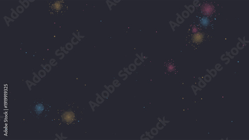 Watercolor-inspired design featuring vibrant paint splashes and dynamic brush strokes in a dark, moody composition with a grid-like pattern