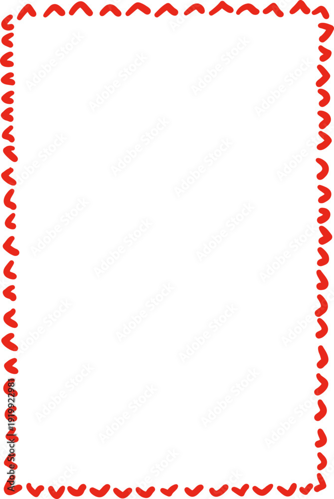 Fototapeta premium Whimsy Decorative Rectangle Love Frame Clipart