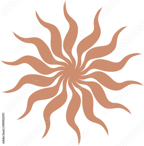 Spiral & Cosmic Boho Elements, Minimal Abstract Celestial Clipart