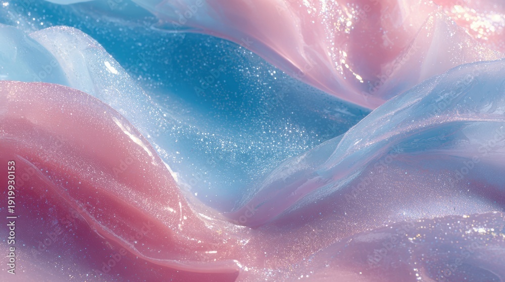 Obraz premium Soft Translucent Gel Texture in Pastel Pink and Blue Colors