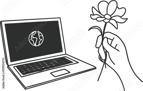 Minimalist placeholder for a vector file icon