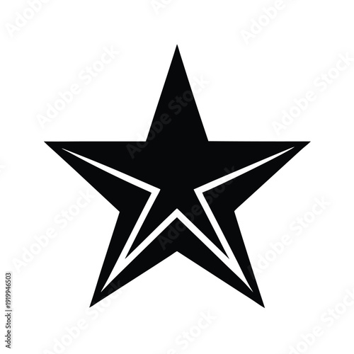 Star With Five Points Icon Vector Illustration