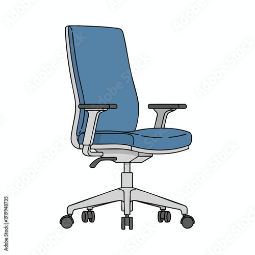 High Back Ergonomic Office Chair on Wheels