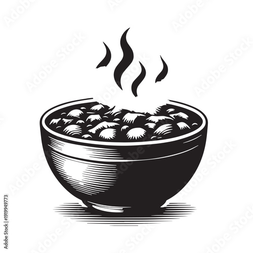 Black Goulash Silhouette Vector, High Quality Illustration on White Background