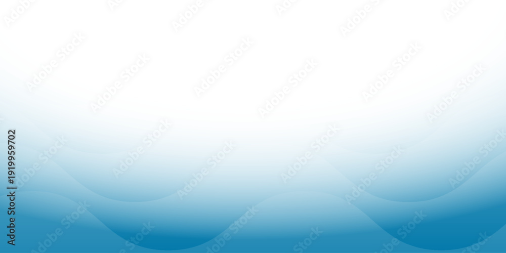Obraz premium Abstract light blue wavy background with soft flowing transparent curved lines on white backdrop.