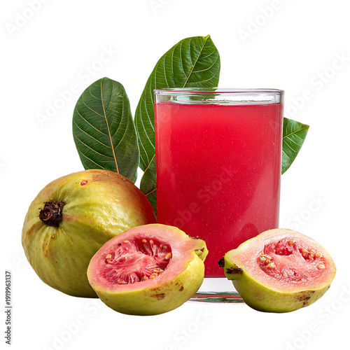 Fresh Guava Juice Fruit Drink Illustration