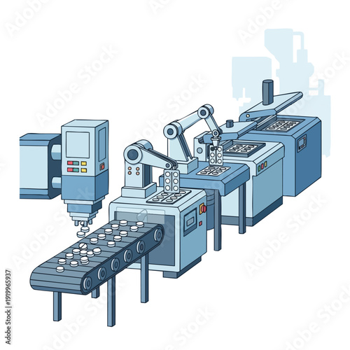 Automated Manufacturing Machinery for Industrial Production