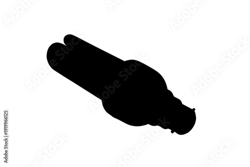 A stylized silhouette of a whale or dolphin swimming gracefully through the water.