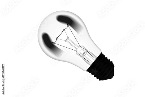 A classic light bulb with a vintage and slightly faded appearance symbolizing ideas or inspiration