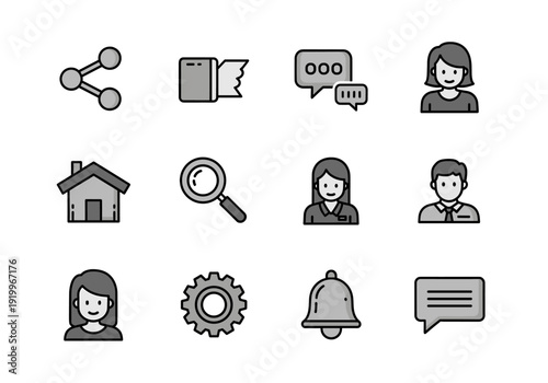 A minimalist illustration of a woman's face, perfect for avatars, profile pictures, or representing individuals in a clean, modern design. Conveys app