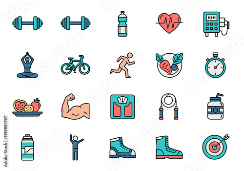 A vibrant, flat-style illustration of snacks and a drink. Perfect for depicting healthy eating, breaks, or lifestyle content on websites and social me