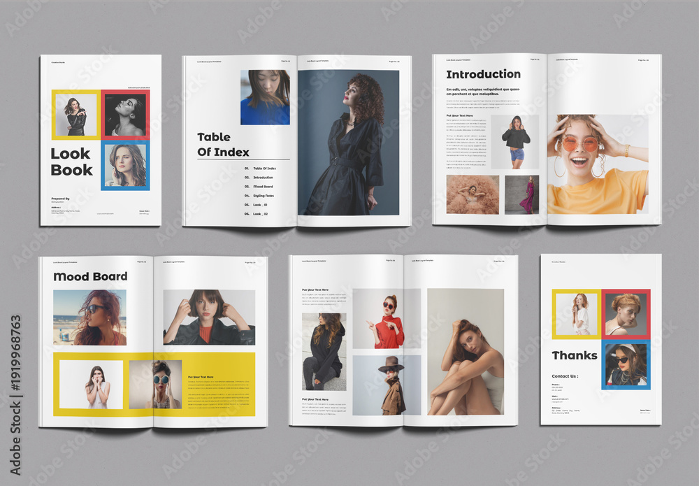 Lookbook Layout Template Design Stock Template | Adobe Stock