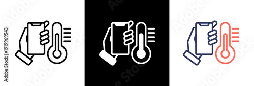 Smart Thermometer triple icon