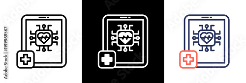 Ai Diagnosis triple icon