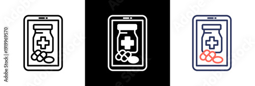 Mobile Pharmacy triple icon