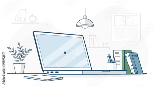 User-Friendly Laptop Graphic for E-commerce and Online Shopping Experience