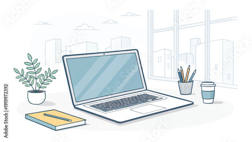 Essential Laptop Icon Vector for Online Presence and Virtual Workspace Solutions