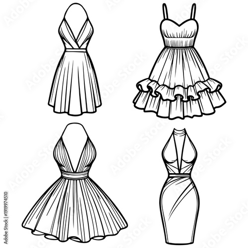 Women's Dress Illustration.