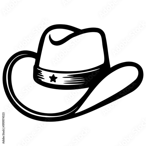 Cowboy Hat Illustration.
