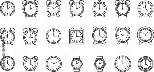 Various Clock and Alarm Styles Collection