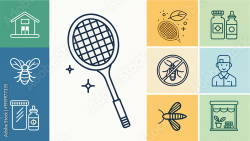 Portable Electric Mosquito Killer Flat Vector Graphic for Insect Management Solutions