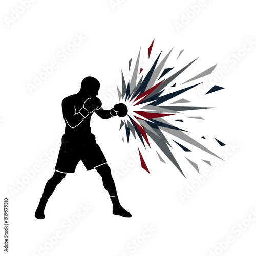 Boxer Punching Explosion