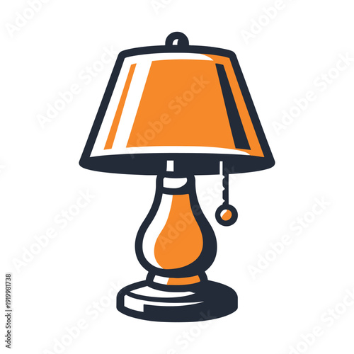 orange table lamp