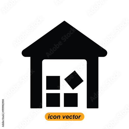 warehouse icons. Flat illustrations of warehouse vector icons for the web. Vector illustrations of company icons.