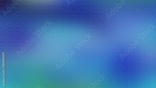 Canvastavla Neon blue and cyan modern gradient burlap texture background with woven fabric g